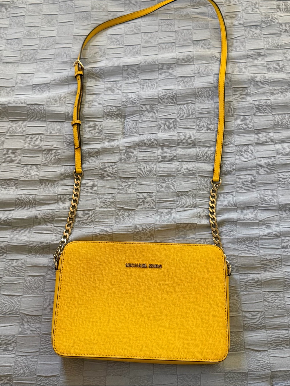 Michael Kors Bright Yellow Saffiano Crossbody Bag